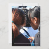 Foto der Red, Black and White Girl Graduation Part Einladung (Rückseite)