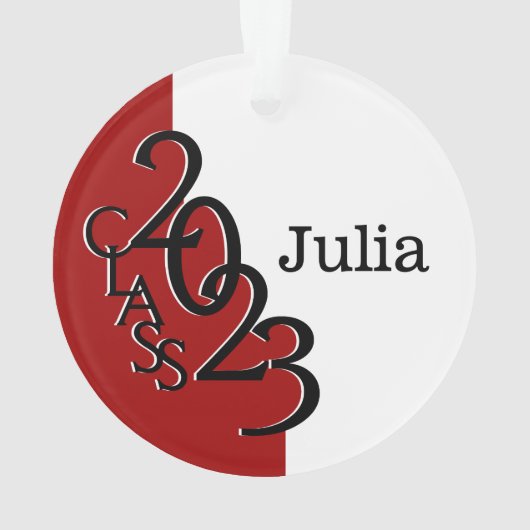 Foto der Red Custom Class 2023 Ornament (Rückseite)