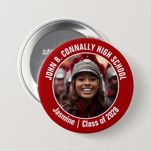 Foto der Red Marching Band Button (Vorne & Hinten)