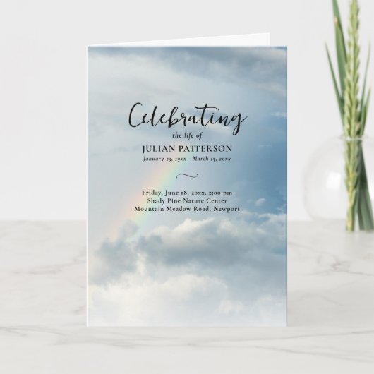 Foto der Regenbogenwolken, Beerdigung des Lebens Programm (Vorderseite)