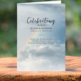 Foto der Regenbogenwolken, Beerdigung des Lebens Programm