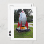 Foto der Retro-Rakete Postkarte (Vorne/Hinten)