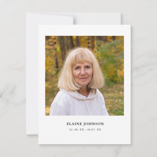 Foto der Robin-Vogelbeerdigung Danke (Rückseite)