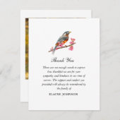 Foto der Robin-Vogelbeerdigung Danke (Vorne/Hinten)