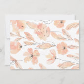 Foto der rosa Golderröten elegantes erstes Einladung (Rückseite)