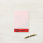 Foto der Rote Rose Hintergrund Post-it Klebezettel (Auf Schreibtisch)