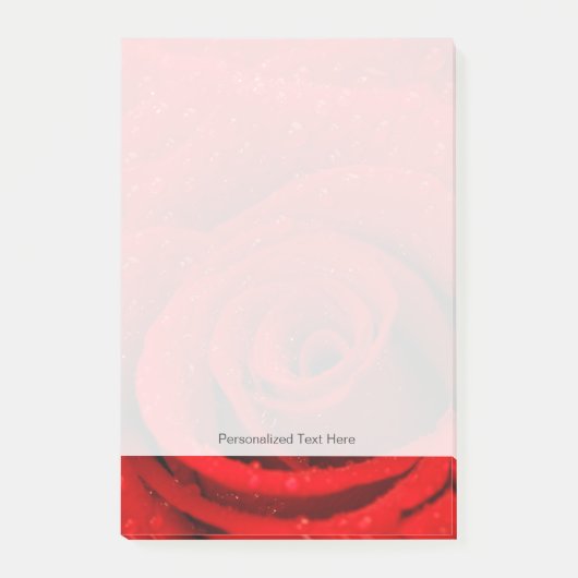 Foto der Rote Rose Hintergrund Post-it Klebezettel (Vorderseite)