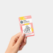 Foto der roten gelben Kolonnen Ausweis (Handheld)