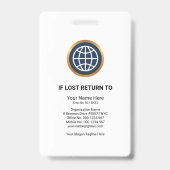 Foto der roten gelben Kolonnen Ausweis (Rückseite)