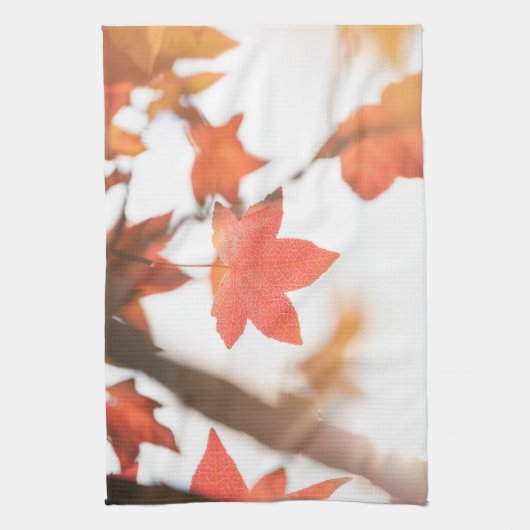 Foto der Roten Herbstleaf Geschirrtuch (Vertikal)