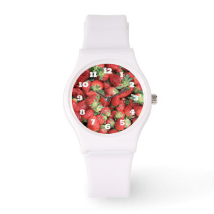 Foto der Roten Juicy Erdbeeren Armbanduhr