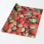 Foto der Roten Juicy Erdbeeren Geschenkpapier (Ungerollt)