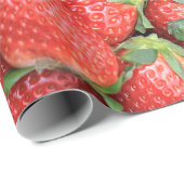 Foto der Roten Juicy Erdbeeren Geschenkpapier (Rolleneckpunkt)