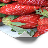 Foto der Roten Juicy Erdbeeren Poster (Ecke)