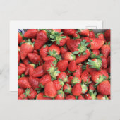 Foto der Roten Juicy Erdbeeren Postkarte (Vorne/Hinten)