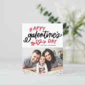 Foto der roten Neukalligrafie - Happy Galentine's  (Stehend Vorderseite)