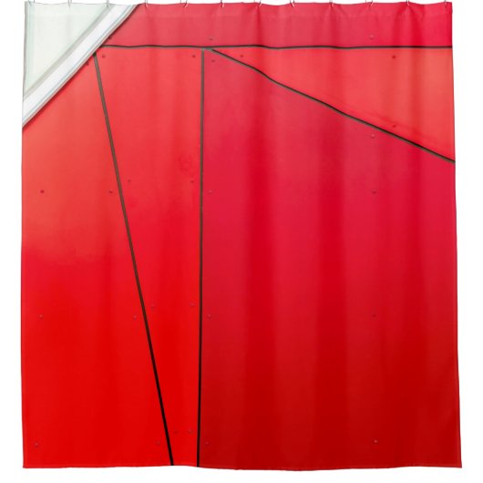 Foto der roten Tafel Duschvorhang (Vorderseite)