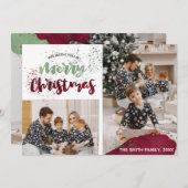 Foto der Rotgrünen Wasserfarbe Frohe Weihnachten (Vorne/Hinten)