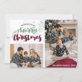 Foto der Rotgrünen Wasserfarbe Frohe Weihnachten