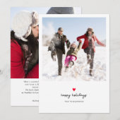 Foto der Rotkehlfamilie Feiertagskarte (Vorne/Hinten)