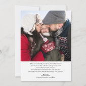 Foto der Rotkehlfamilie Feiertagskarte (Rückseite)