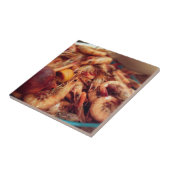 Foto der Schließung gekochter Garnelen Fliese (Seite)