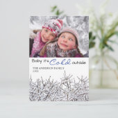 Foto der Schneebründe - Weihnachtskarte 3x5 Einladung (Stehend Vorderseite)