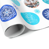 Foto der Schneeflocken Geschenkpapier (Rolleneckpunkt)