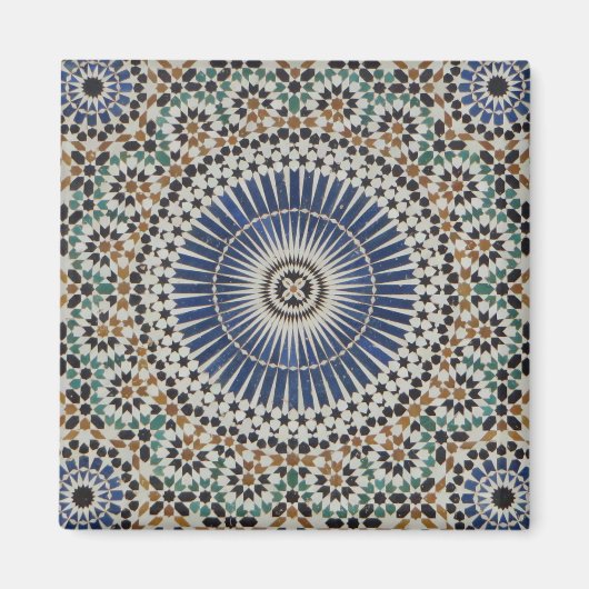 Foto der schönen marokkanischen Mosaikfliese Magnet (Vorne)