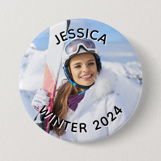 Foto der Schwarzweißtextanzeige Button (Vorderseite)