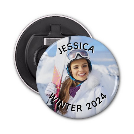 Foto der Schwarzweißtextanzeige Flaschenöffner (Vorderseite)