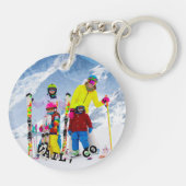 Foto der Schwarzweißtextanzeige Schlüsselanhänger (Rückseite)