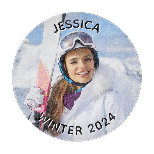 Foto der Schwarzweißtextanzeige Schneidebrett (Vorderseite)