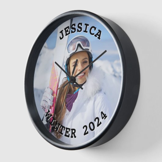 Foto der Schwarzweißtextanzeige Uhr (Winkel)