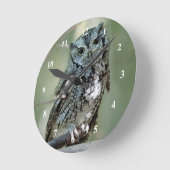 Foto der Sektion "Screech Owl Tree" Runde Wanduhr (Winkel)