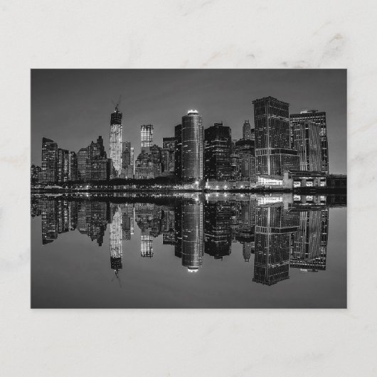 Foto der Skyline-Landschaft New Yorks Postkarte (Vorderseite)