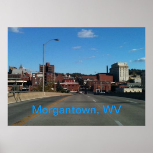 Foto der Skyline-Plakate von Morgantown WV Poster (Vorne)