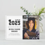 Foto der Social Media-Geschichte White Abschluss Ankündigung (Stehend Vorderseite)