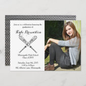 Foto der Softball Player Graduation Party - Einlad Einladung (Vorne/Hinten)