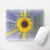 Foto der Sonnenblume mit wiederholtem Unendlichkei Mousepad (Mit Mouse)