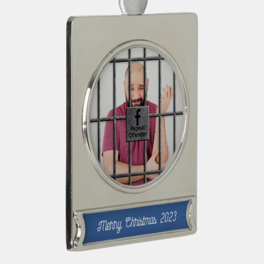 Foto der sozialen Medien Banner-Ornament Silber (Rechts)