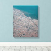 Foto der Stadt am Meer Leinwanddruck (Insitu (Holzboden))