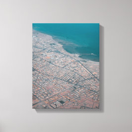 Foto der Stadt am Meer Leinwanddruck