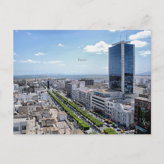 Foto der Stadt Tunis Postkarte (Vorderseite)