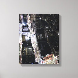 Foto der städtischen Lichter Leinwanddruck