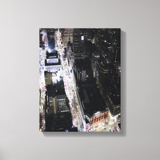 Foto der städtischen Lichter Leinwanddruck (Vorderseite)