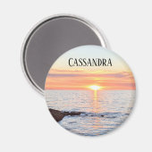Foto der Sunset Name-Markierung Magnet (Vorderseite/Rückseite)