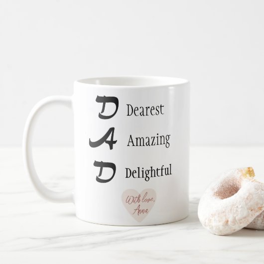Foto der Tasse für personalisierte Vater | Vaterta (Mit Donut)