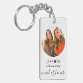 Foto der Trauzeugin Schlüsselanhänger (Vorderseite links)