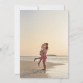 Foto der tropischen Hochzeit in Urlaubsort Save th Einladung (Rückseite)